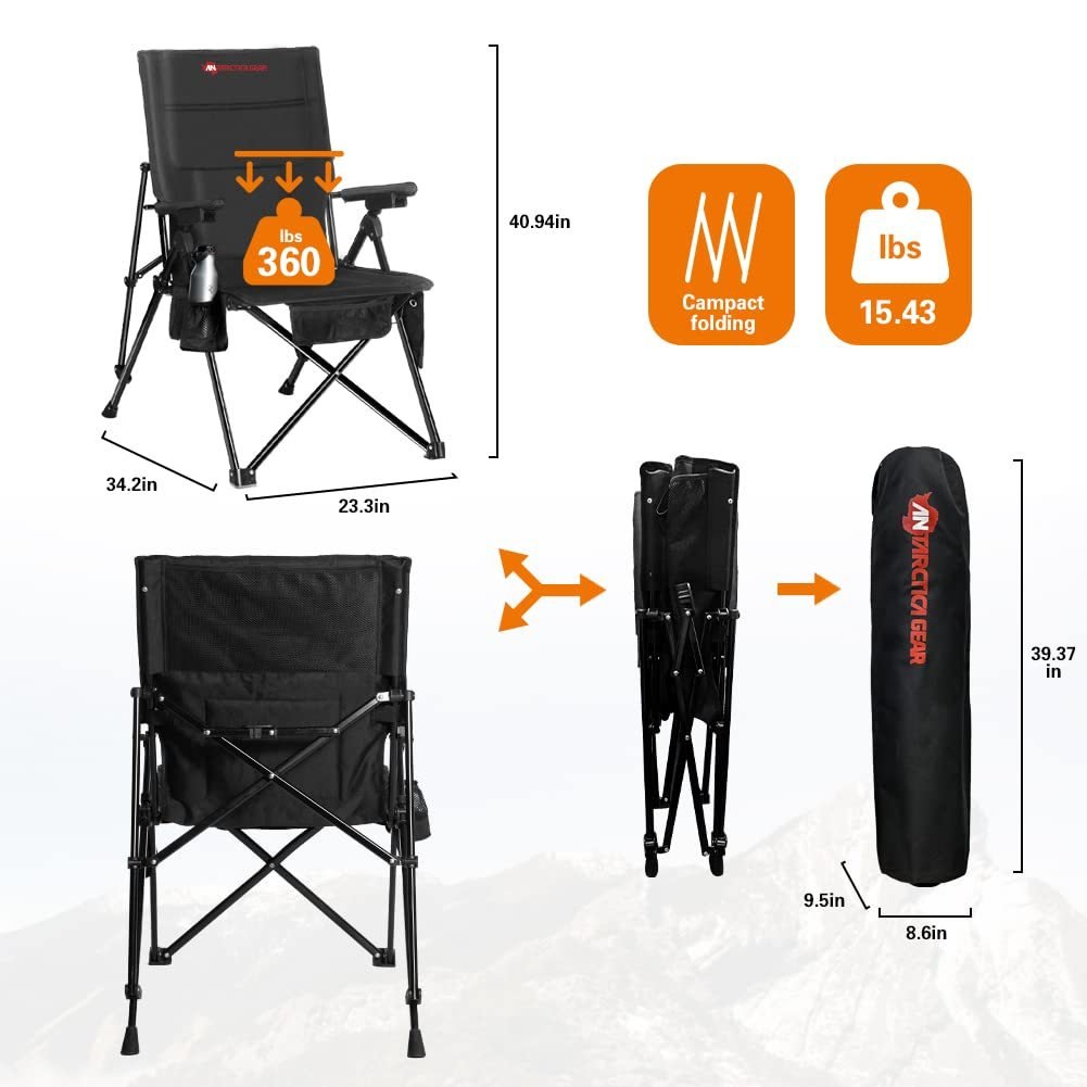 Antarctica Gear | Heated Camping Chair with 12V/16000mAh Battery Pack - Wholesale Electronics