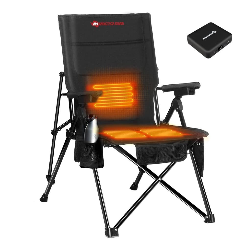 Antarctica Gear | Heated Camping Chair with 12V/16000mAh Battery Pack - Wholesale Electronics