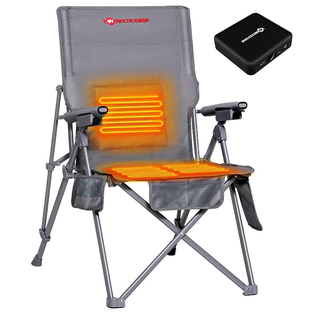 Antarctica Gear | Heated Camping Chair with 12V/16000mAh Battery Pack - Wholesale Electronics