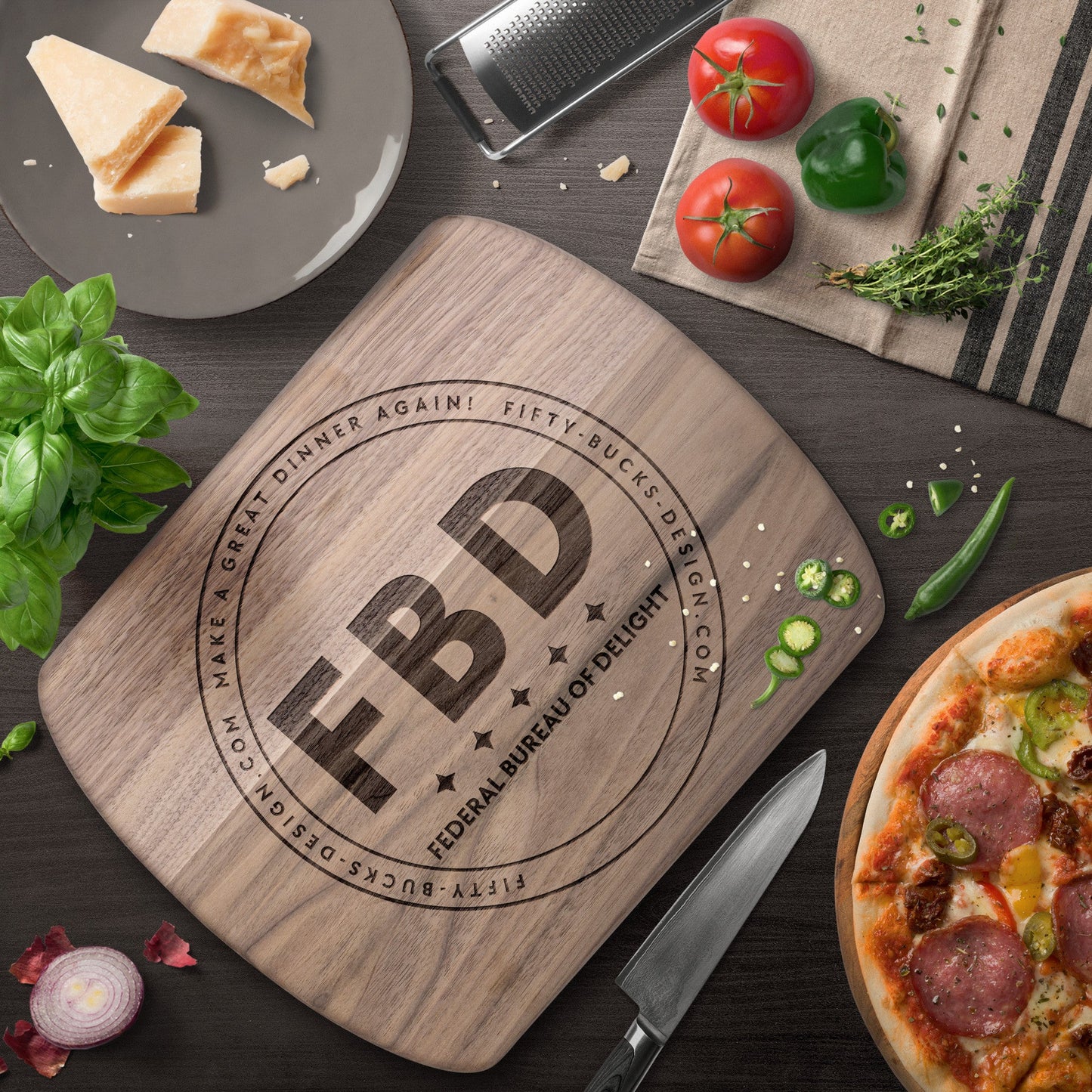 Cutting Board in Oval Shape, Made of Hardwood – Designed by Federal Bureau of Delight - Wholesale Electronics