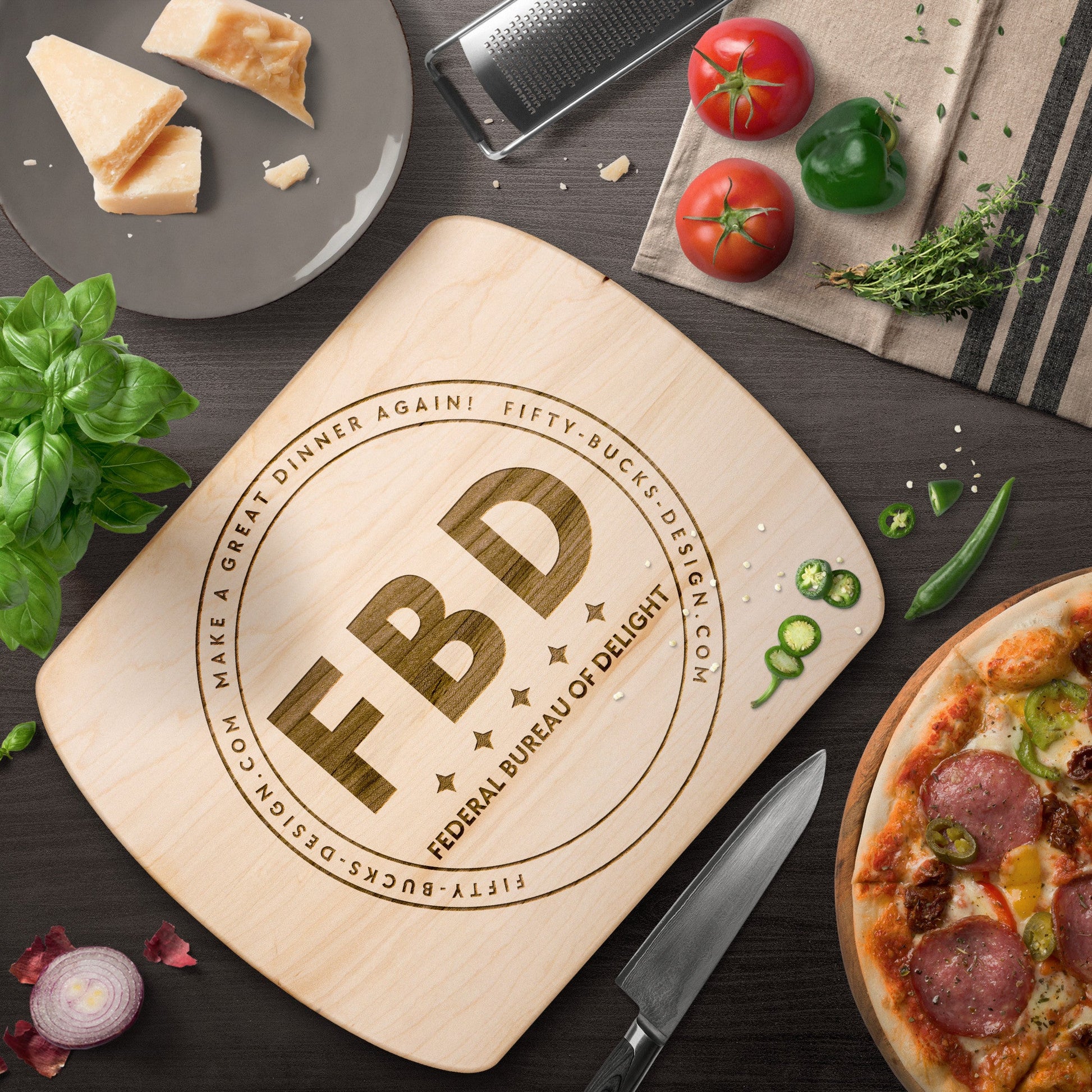 Cutting Board in Oval Shape, Made of Hardwood – Designed by Federal Bureau of Delight - Wholesale Electronics