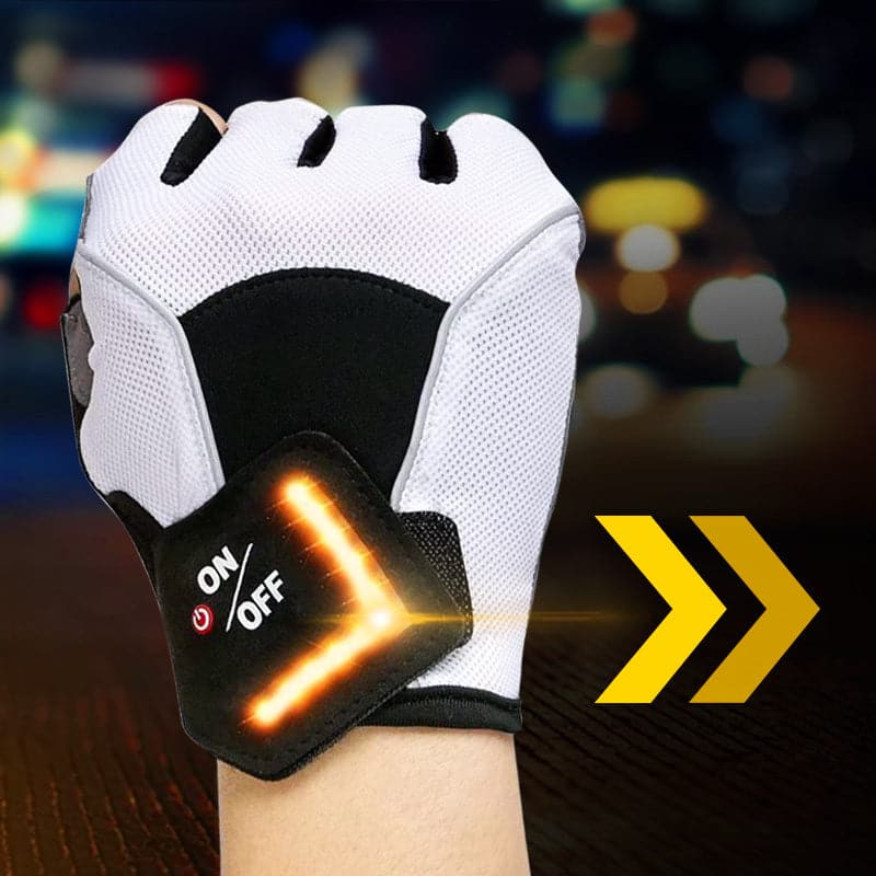 Cycling Gloves with LED Turning Lights - Wholesale Electronics