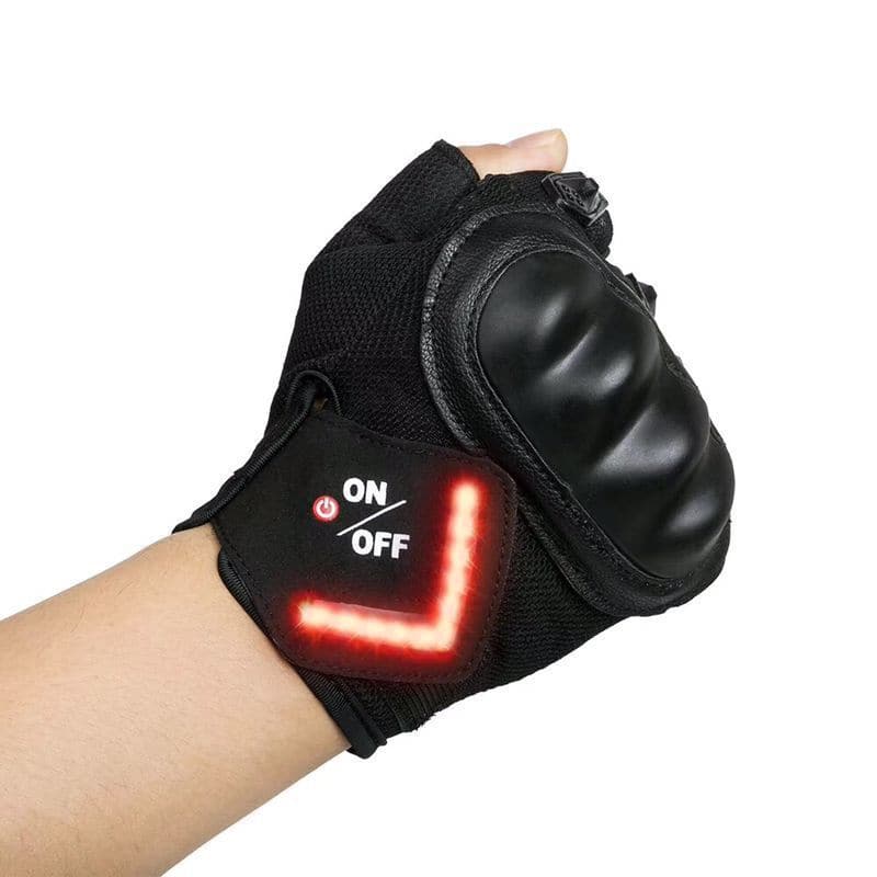 Cycling Gloves with LED Turning Lights - Wholesale Electronics