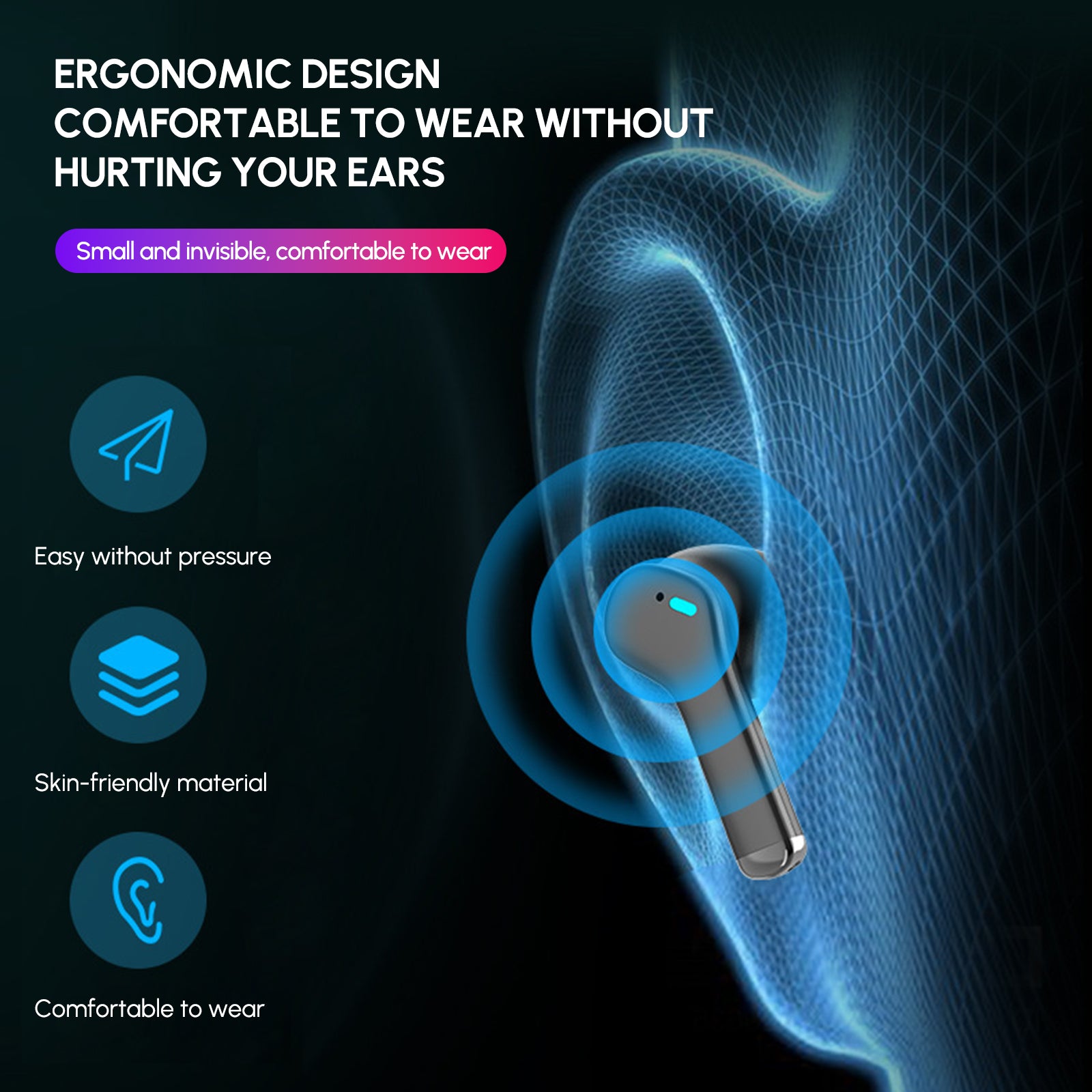 Dual Noise Cancelling True Wireless Earbuds Bluetooth Headphones - Wholesale Electronics