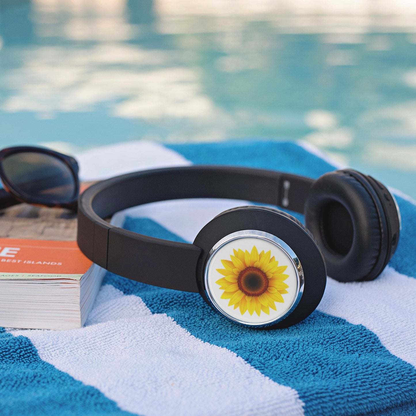 FBD Audio Gear, Silky - Smooth Sound and Deep Bass Headphones with Bluetooth Connection, and Sunflower Design.. - Wholesale Electronics