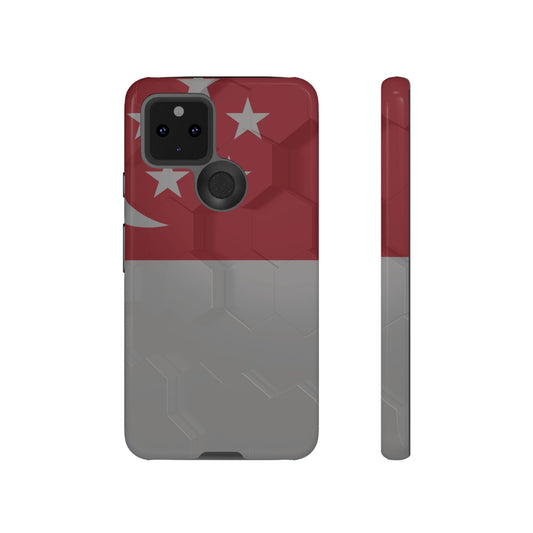 Flag of Singapore on a 3D Background | Tough Case for Google Pixel Models 5 - 8 - Wholesale Electronics