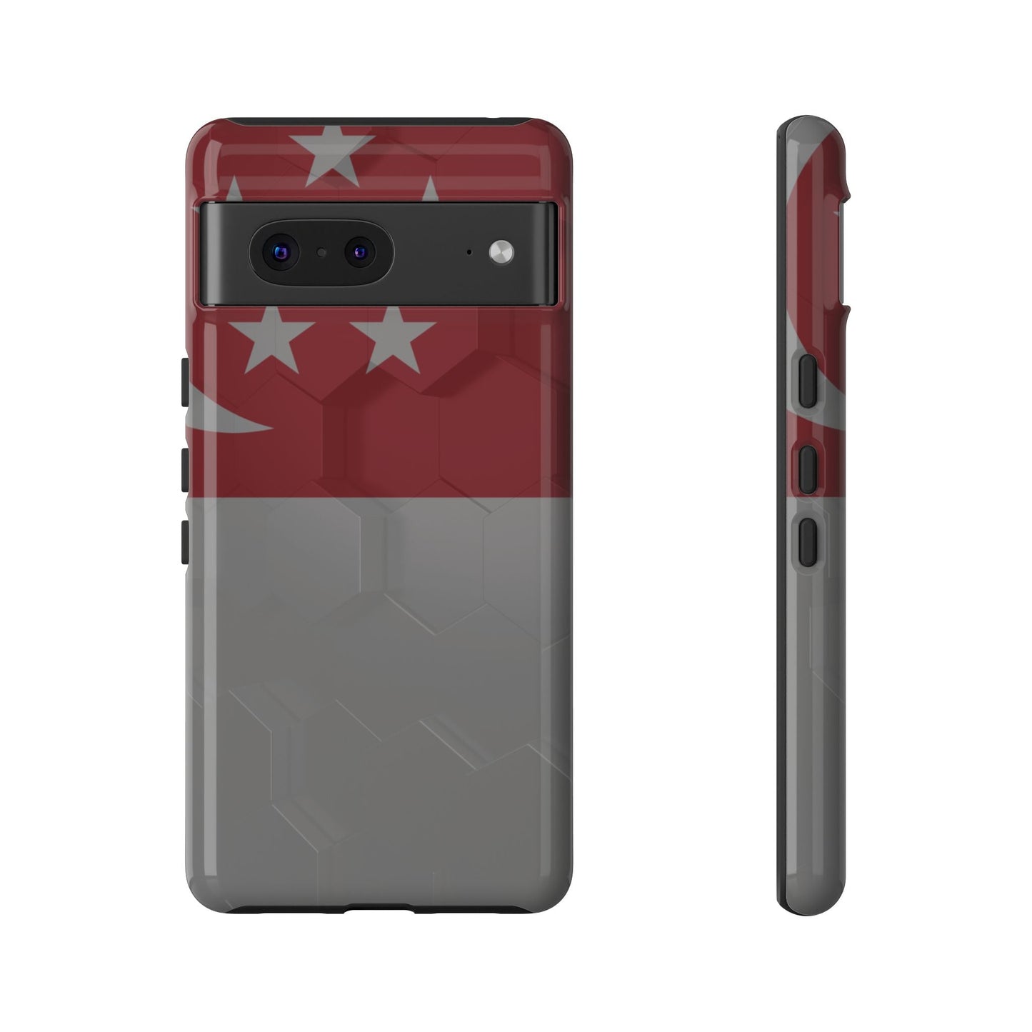 Flag of Singapore on a 3D Background | Tough Case for Google Pixel Models 5 - 8 - Wholesale Electronics