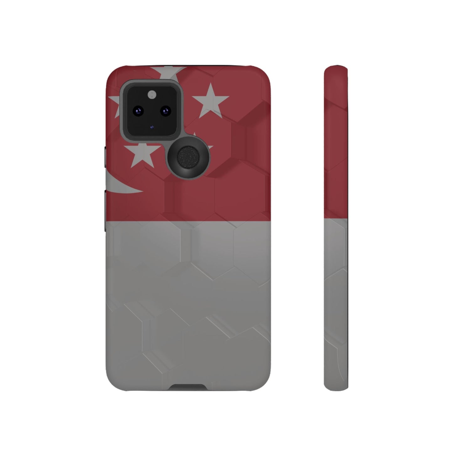 Flag of Singapore on a 3D Background | Tough Case for Google Pixel Models 5 - 8 - Wholesale Electronics