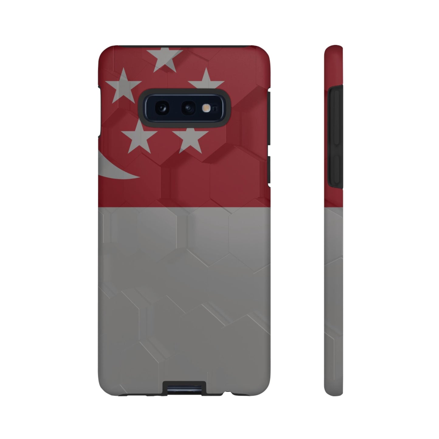 Flag of Singapore on a 3D Background | Tough Case for Samsung Galaxy Models S10 - S24 - Wholesale Electronics