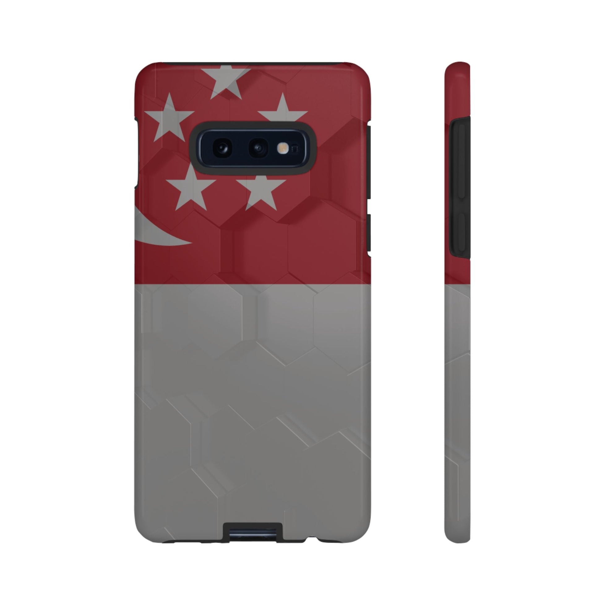 Flag of Singapore on a 3D Background | Tough Case for Samsung Galaxy Models S10 - S24 - Wholesale Electronics