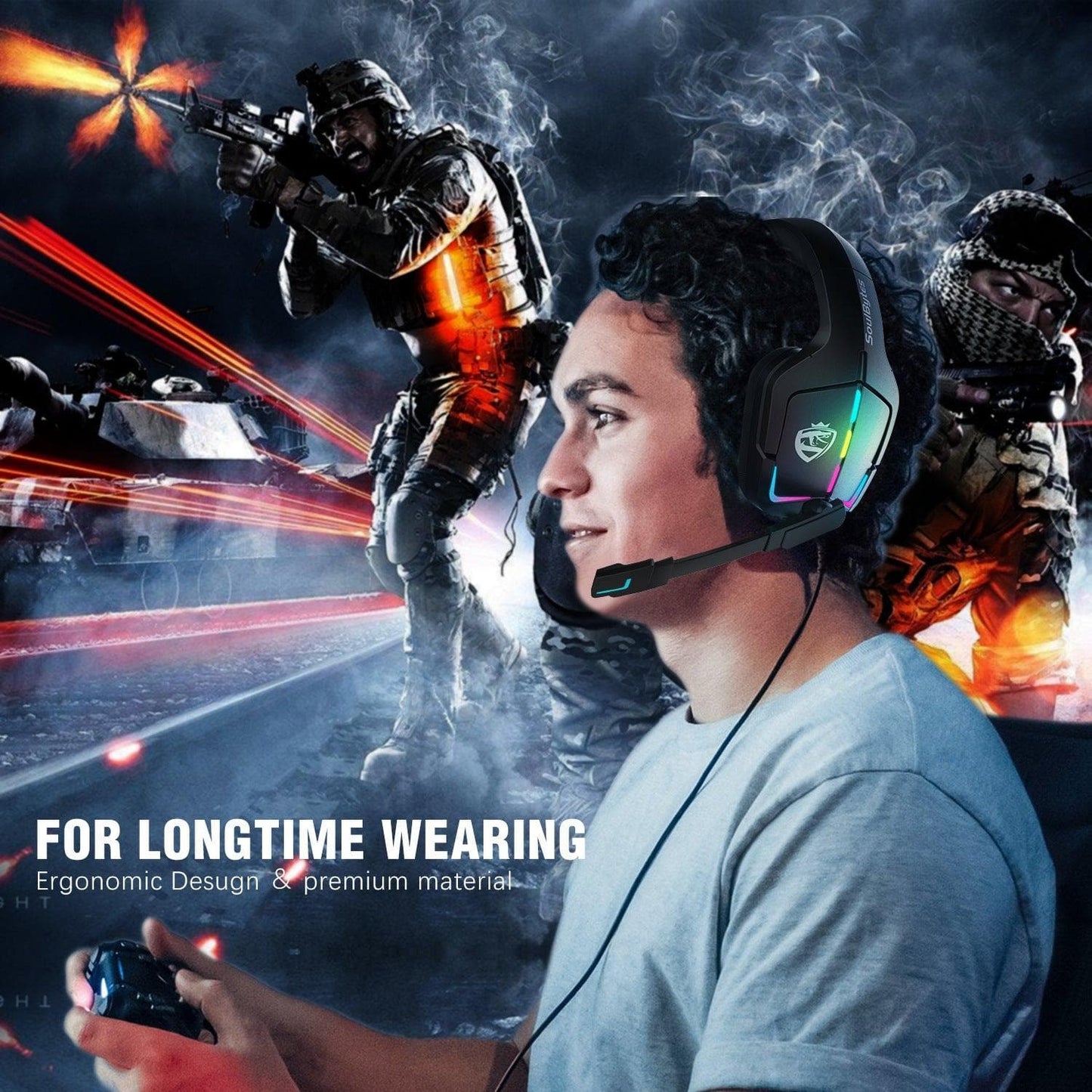 Gaming Headset with RGB Lights - Wholesale Electronics