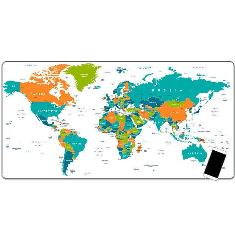 Keyboard and Mouse Pads with Printed Maps - Wholesale Electronics