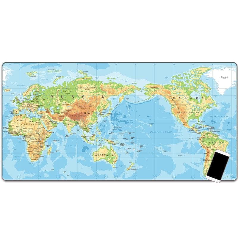 Keyboard and Mouse Pads with Printed Maps - Wholesale Electronics