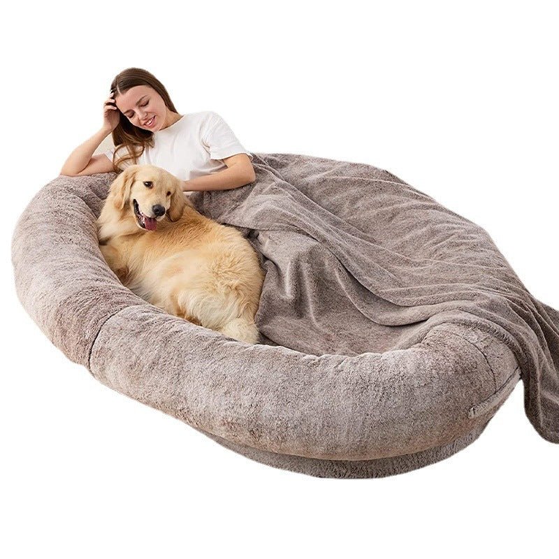 Large Human Short Plush Dog Bed - Wholesale Electronics