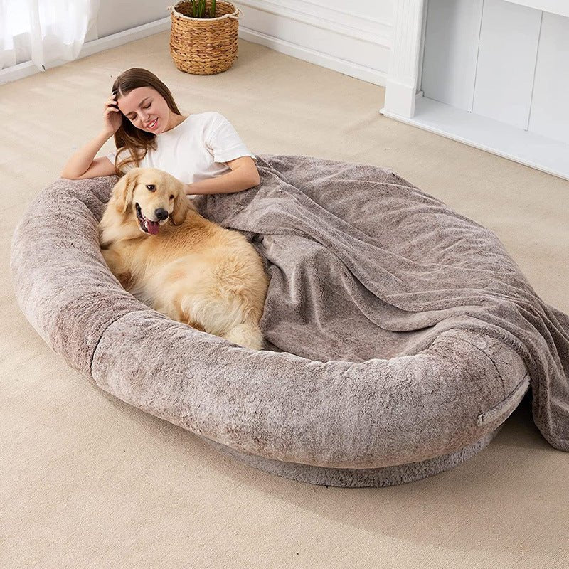 Large Human Short Plush Dog Bed - Wholesale Electronics