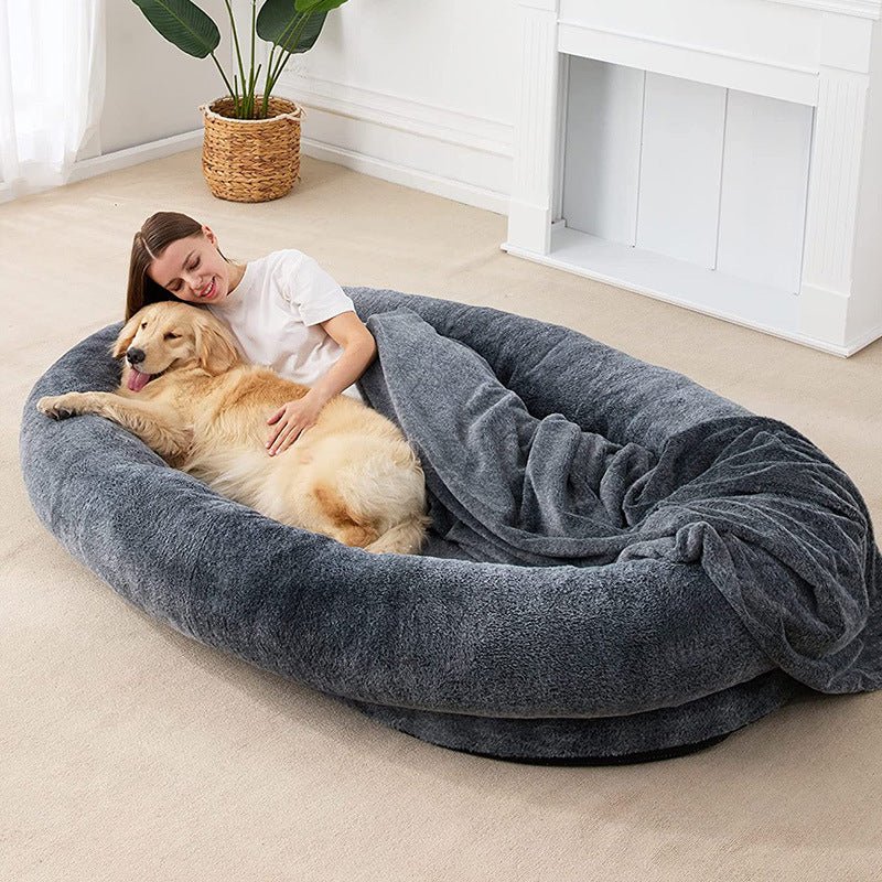 Large Human Short Plush Dog Bed - Wholesale Electronics