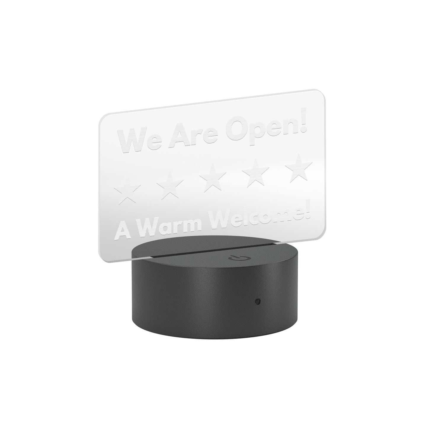 Laser - Etched "WE ARE OPEN" Led Powered Sign. - Wholesale Electronics