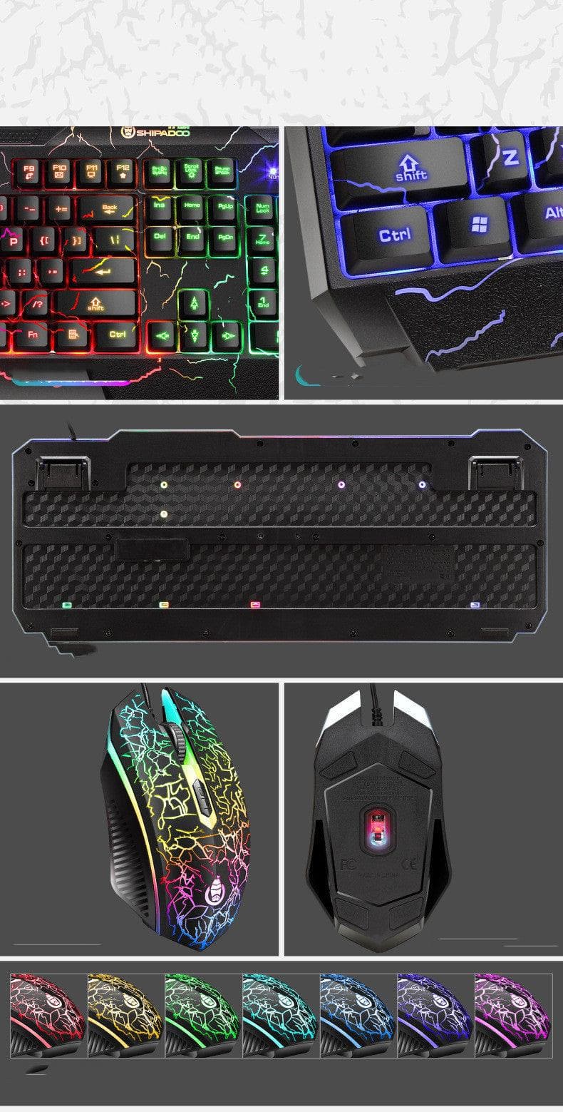 Luminous 4D Gaming Keyboard Plus Mouse Set - Wholesale Electronics