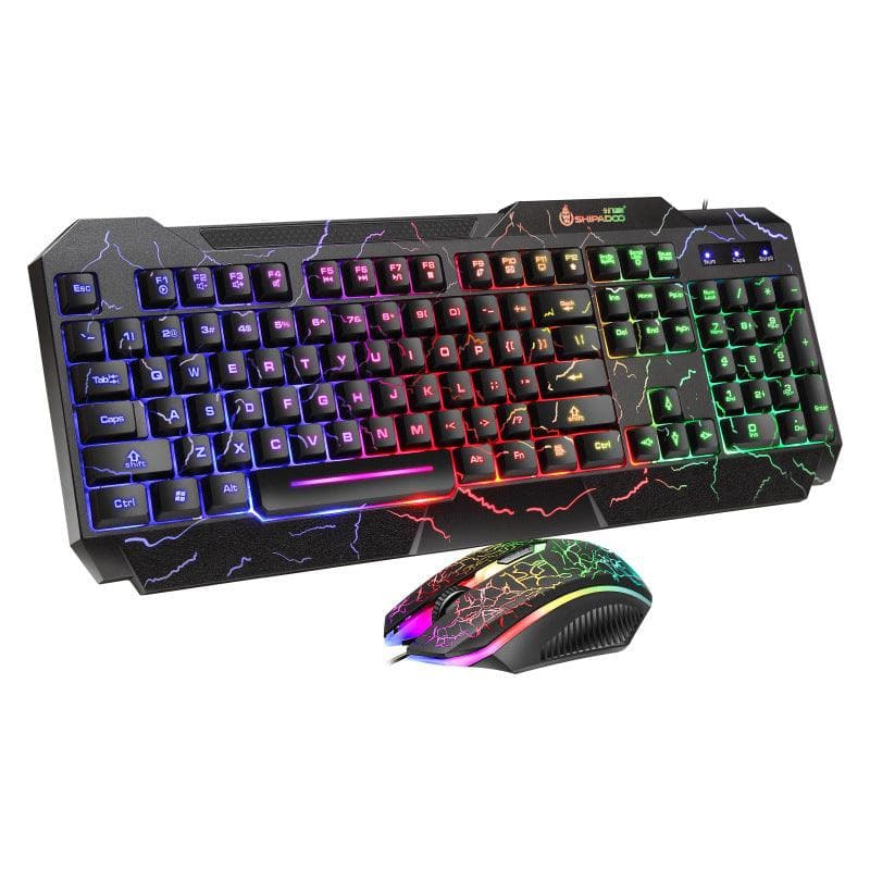 Luminous 4D Gaming Keyboard Plus Mouse Set - Wholesale Electronics