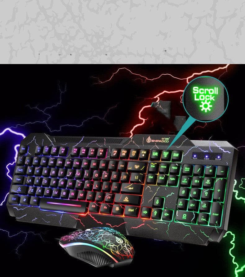 Luminous 4D Gaming Keyboard Plus Mouse Set - Wholesale Electronics