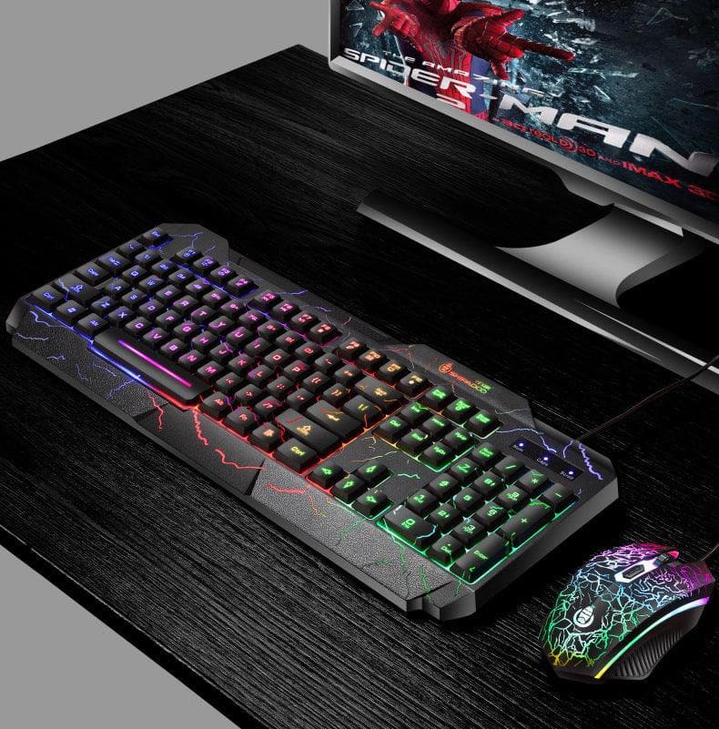 Luminous 4D Gaming Keyboard Plus Mouse Set - Wholesale Electronics