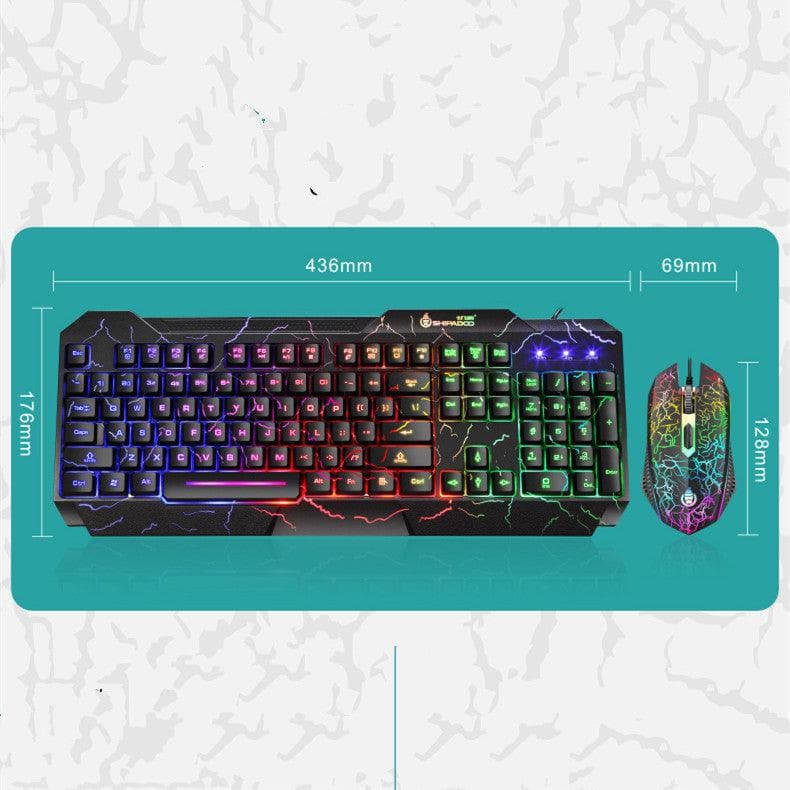 Luminous 4D Gaming Keyboard Plus Mouse Set - Wholesale Electronics