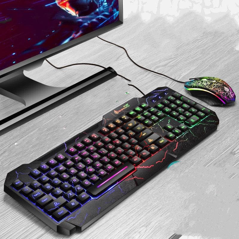 Luminous 4D Gaming Keyboard Plus Mouse Set - Wholesale Electronics