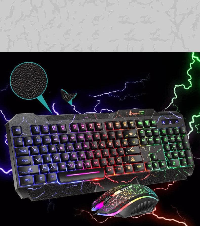 Luminous 4D Gaming Keyboard Plus Mouse Set - Wholesale Electronics