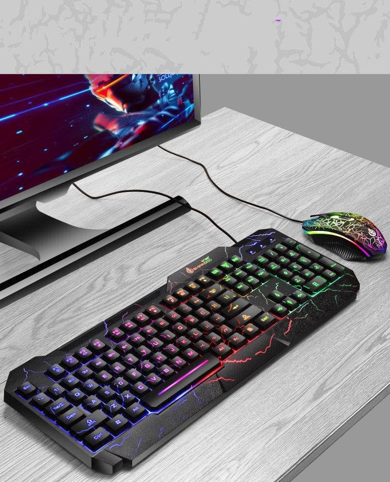 Luminous 4D Gaming Keyboard Plus Mouse Set - Wholesale Electronics