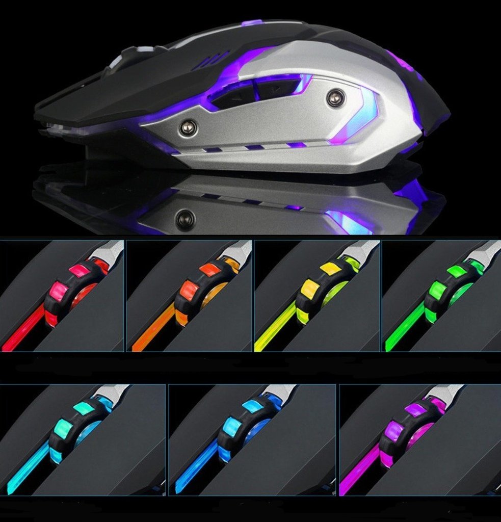 Ninja Dragon Stealth 7 Wireless Silent LED Gaming Mouse - Wholesale Electronics