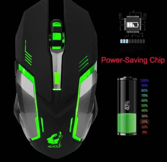 Ninja Dragon Stealth 7 Wireless Silent LED Gaming Mouse - Wholesale Electronics