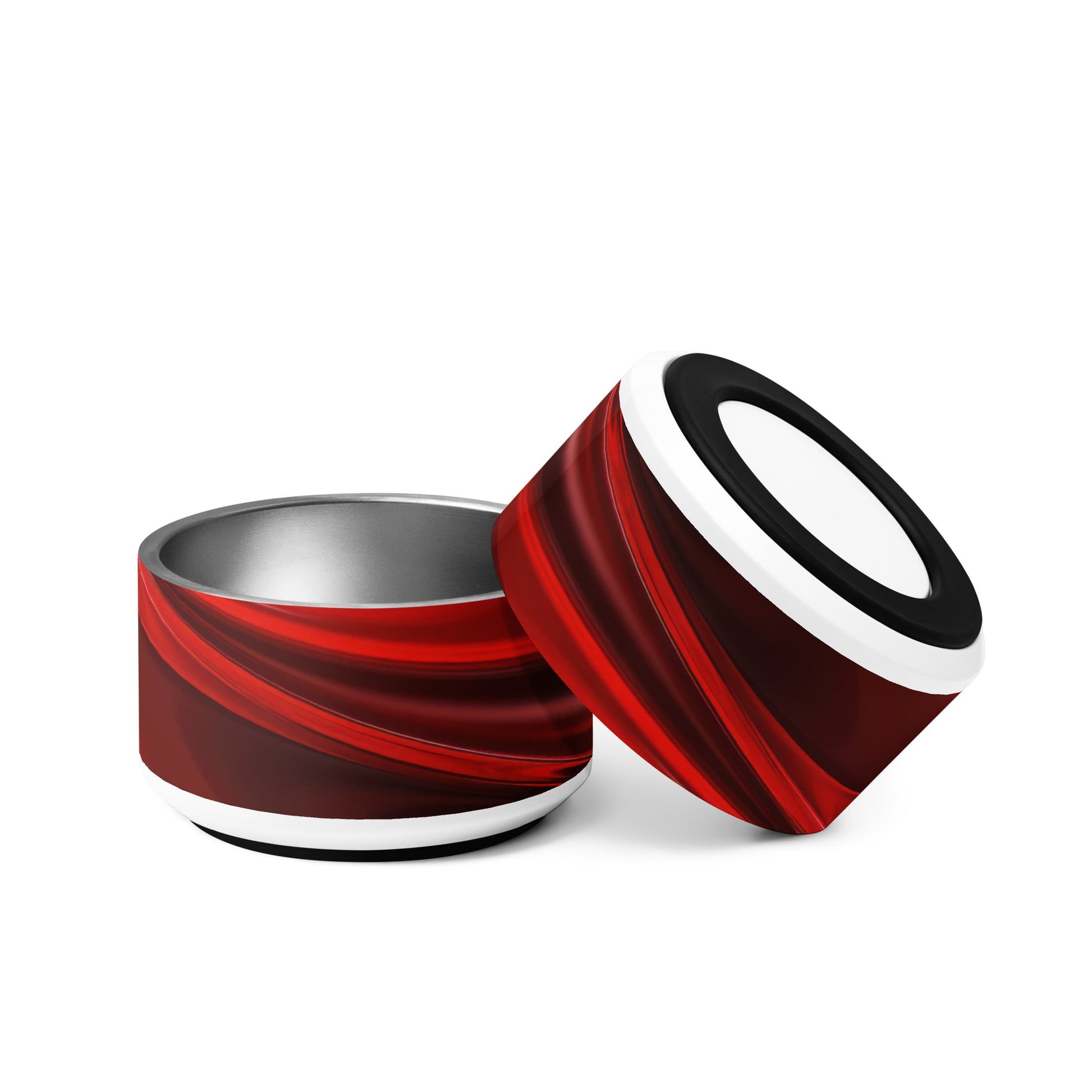 Pet Bowl with a Red Stainless Steel Waves | 0.5 and 0.9 litres | Design by FBD - Wholesale Electronics