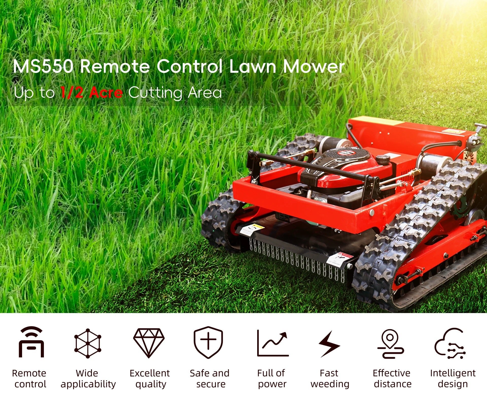 Remote Controlled Lawn Mower | Door - to - Door Delivery in the US Free of Charge. - Wholesale Electronics