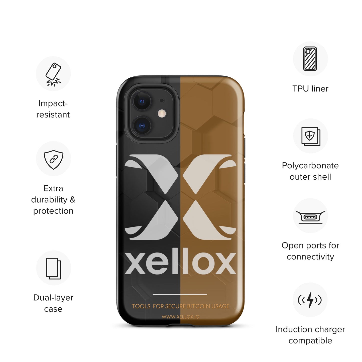 Tough Case for iPhone® Models 11 - 16 | Xellox - Robust Solution for Secure Your Bitcoins - Wholesale Electronics