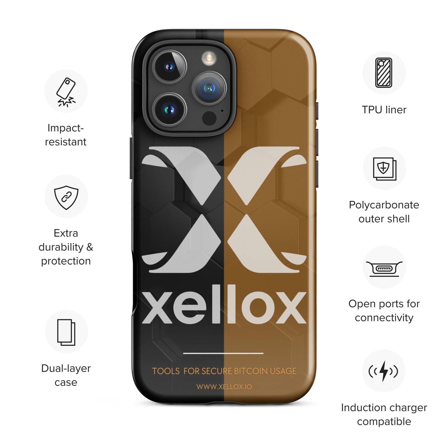 Tough Case for iPhone® Models 11 - 16 | Xellox - Robust Solution for Secure Your Bitcoins - Wholesale Electronics