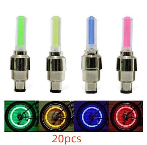 Tyre Wheel Valve Caps with Neon Lights - Wholesale Electronics