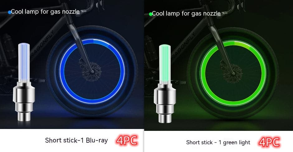 Tyre Wheel Valve Caps with Neon Lights - Wholesale Electronics