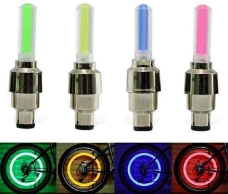 Tyre Wheel Valve Caps with Neon Lights - Wholesale Electronics