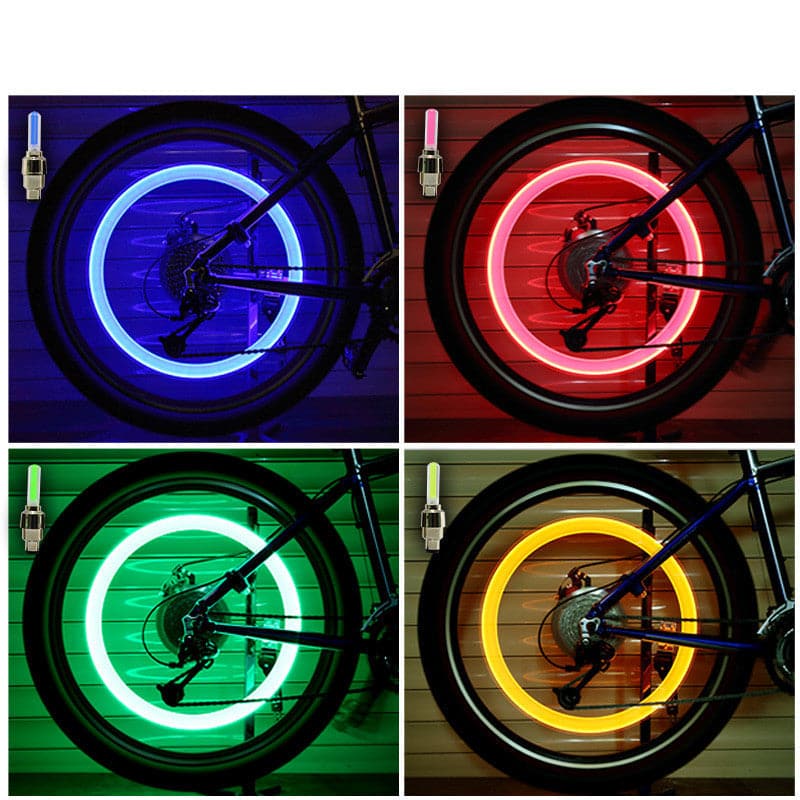 Tyre Wheel Valve Caps with Neon Lights - Wholesale Electronics