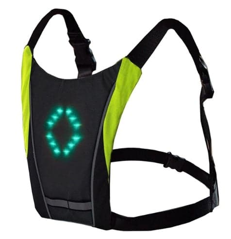 USB Rechargeable Reflective Vest Backpack with LED Turn Signal Light - Wholesale Electronics