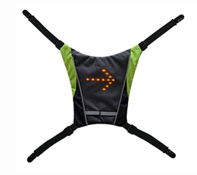 USB Rechargeable Reflective Vest Backpack with LED Turn Signal Light - Wholesale Electronics