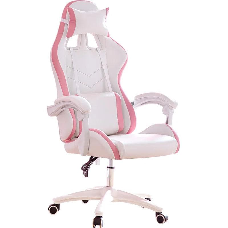 WCG Pink Gaming Chair with Leg Rest and Ergonomic Design - Wholesale Electronics