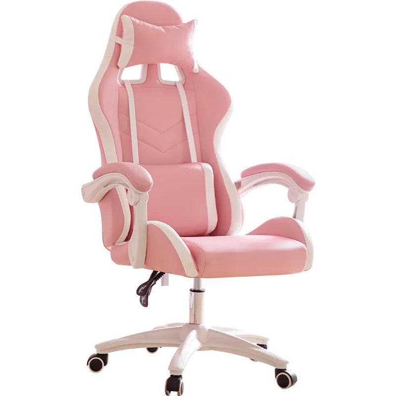 WCG Pink Gaming Chair with Leg Rest and Ergonomic Design - Wholesale Electronics