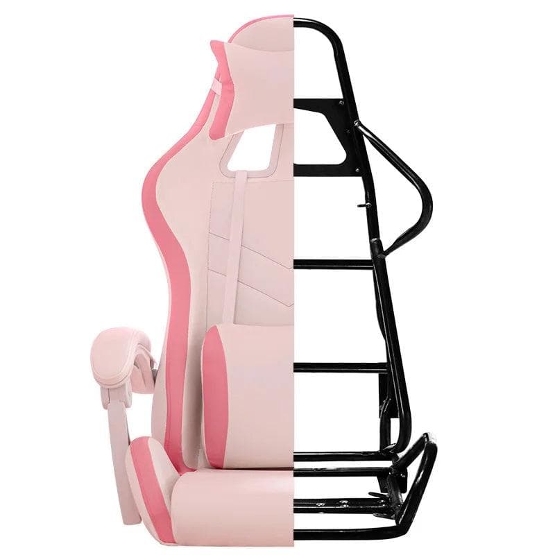 WCG Pink Gaming Chair with Leg Rest and Ergonomic Design - Wholesale Electronics