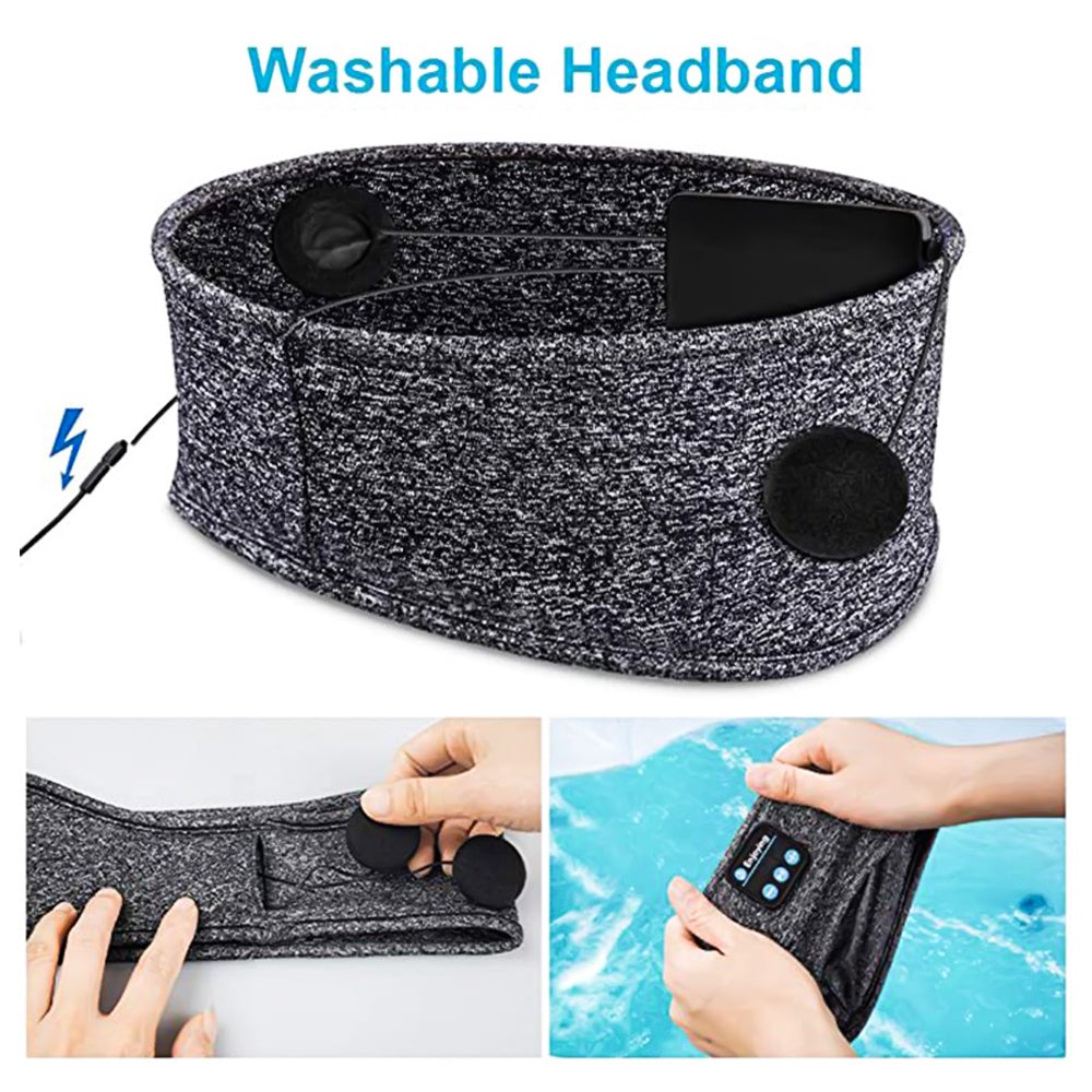 Wireless Bluetooth Sleeping Headphones Sports Headband Eye Mask - Wholesale Electronics