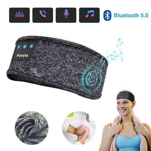 Wireless Bluetooth Sleeping Headphones Sports Headband Eye Mask - Wholesale Electronics