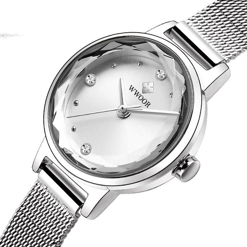 Women's Quartz Watch with Mesh Strap - Wholesale Electronics