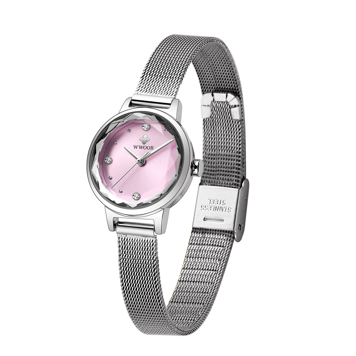 Women's Quartz Watch with Mesh Strap - Wholesale Electronics