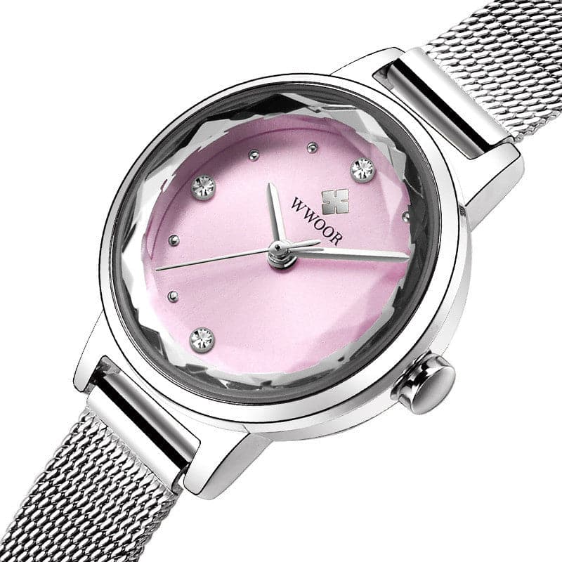 Women's Quartz Watch with Mesh Strap - Wholesale Electronics